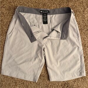 White Travis Mathew Gray Golf Shorts